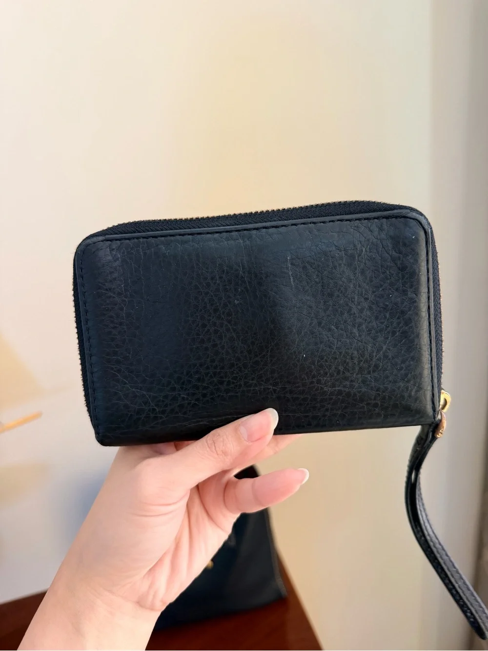 Marc Jacobs black pebbled Leather Mini Tote with Matching Wrist Wallet
